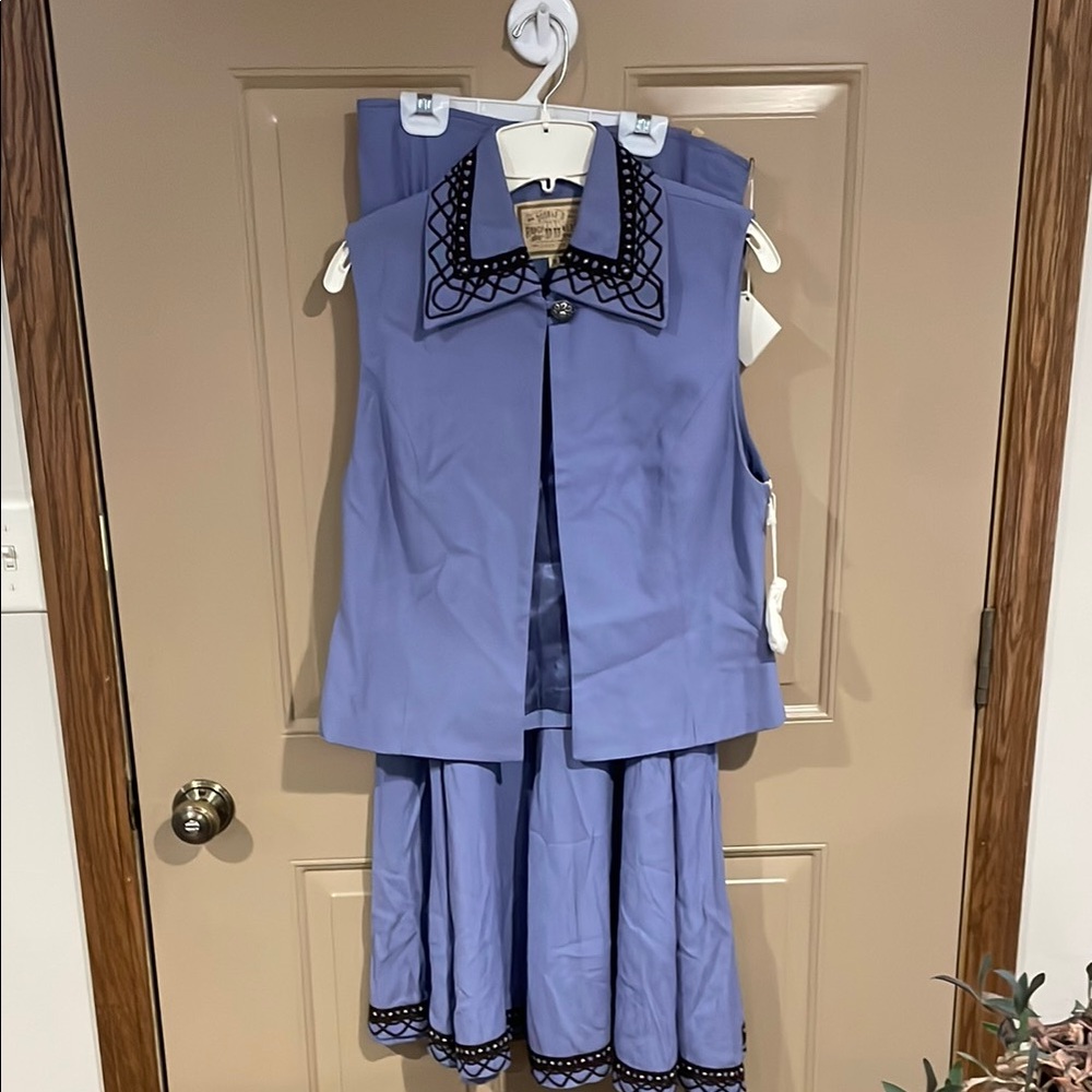 Double D Ranch Purple A-Line Vest Sleeveless Casual with matching skirt